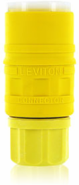 Wetguard Watertight Locking Connector 15 Amp, 125 Volt, NEMA 5-15, Yellow