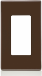 1-Gang Decora Plus Screwless Wallplate Polycarbonate, Brown