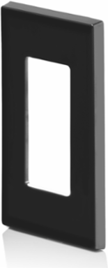 1-Gang Screwless Polycarbonate Wallplate, Black, Size: Standard, Durable