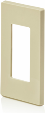 1-Gang Screwless Wallplate Polycarbonate Ivory, Snap-On Design, ETL Listed