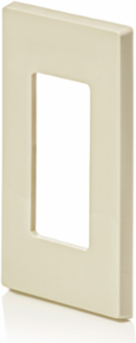 1-Gang Screwless Wallplate, Polycarbonate, Light Almond, ETL Listed