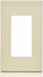 1-Gang Screwless Wallplate, Polycarbonate, Light Almond, ETL Listed