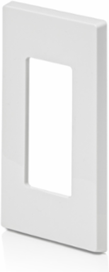 1-Gang Screwless Polycarbonate Wallplate - White, ETL Listed, Snap-On Design