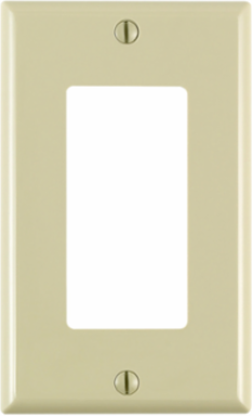 1 Gang Decora Nylon Wallplate for 347V Applications, Ivory