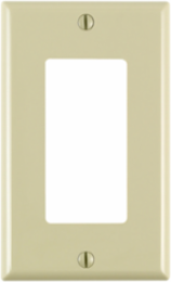 1 Gang Decora Nylon Wallplate for 347V Applications, Ivory