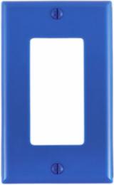 1-Gang Standard Size Decora GFCI Wallplate, Nylon, Blue