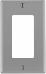 1-Gang Decora Wallplate, Standard Size, Nylon Material, Gray