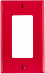 1-Gang Decora Wallplate, Standard Size, Nylon, Red