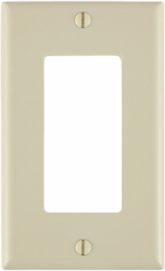1-Gang Standard Size Decora Wallplate, Nylon, Light Almond