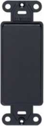Decora 1-Gang Blank Insert, Black, Nylon Material, UL/CSA Certified