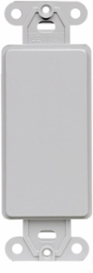 1-Gang Decora Blank Insert, Gray, Nylon, RoHS Compliant