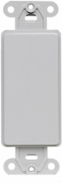 1-Gang Decora Blank Insert, Gray, Nylon, RoHS Compliant