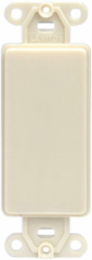 Decora Blank Insert 1-Gang, Ivory, Nylon Construction, UL/CSA Certified