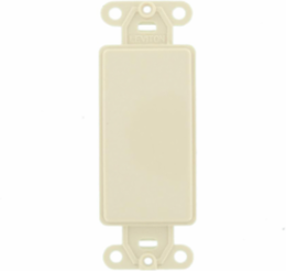 Decora Blank Insert, Light Almond, Nylon Material, Compatible with Decora Wallplates