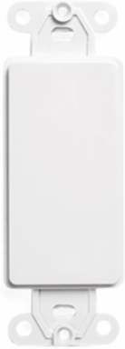 QuickPort Decora Multimedia Insert, White, Type Decora, Blank Insert