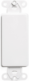 QuickPort Decora Multimedia Insert, White, Type Decora, Blank Insert