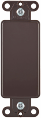 Decora Blank Insert, Brown - Smooth Plastic, Compatibility with Decora Wallplates