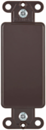 Decora Blank Insert, Brown - Smooth Plastic, Compatibility with Decora Wallplates