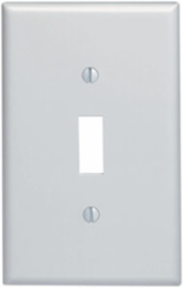 1-Gang Toggle Switch Midway Size, Thermoset Plastic, White