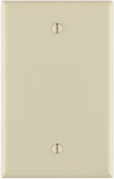 1-Gang Midway Size Blank Wallplate, Thermoset Plastic, Light Almond