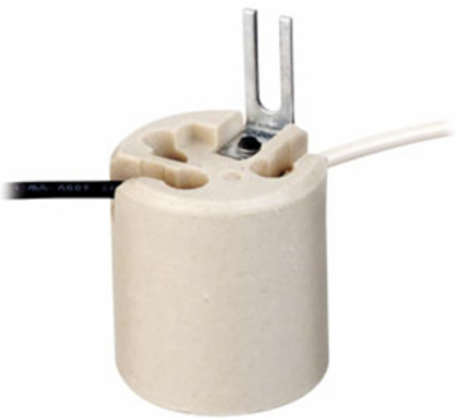 Medium Base Keyless Incandescent Lampholder, One-Piece, Bracket Mount