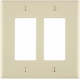 2-Gang Midway Size Wallplate, Thermoset Plastic, Light Almond, UL/CSA Certified