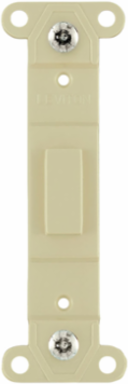 Plastic Blank Wallplate Adapter Ivory - No Hole Design for Decora Series