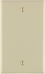 1-Gang Blank Wallplate, Standard Size, Nylon, Light Almond, UL/CSA Certified