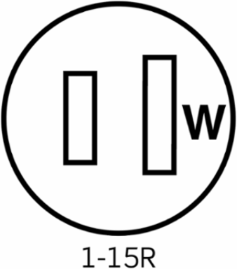 Wetguard Watertight Straight Blade Outlet, 15 Amp, 125 Volt, NEMA 4, Yellow