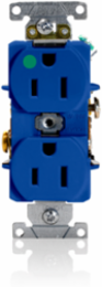 15 Amp Hospital Grade Duplex Receptacle, Self-Grounding, NEMA 5-15R