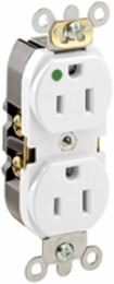 Heavy-Duty Hospital Grade Duplex Receptacle, 15 Amp, Illuminated, NEMA 5-15R