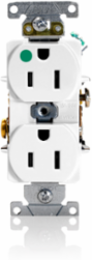 15 Amp Hospital Grade Duplex Receptacle Outlet, 125 Volt, Self-Grounding