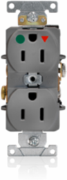 15 Amp Isolated Ground Duplex Receptacle/Outlet, Hospital Grade, Self-Grounding