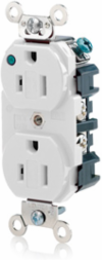 15 Amp Duplex Receptacle, Hospital Grade, Power Indication, Self-Grounding