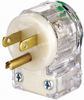 Hospital Grade Straight Blade Angle Plug 15 Amp 125 Volt NEMA 5-15P
