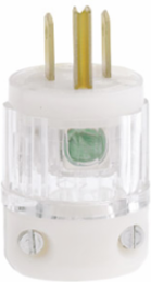 15 Amp Hospital Grade Straight Blade Plug, NEMA 5-15P, Nylon Body, 125 Volt