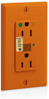 Decora Plus 15 Amp Surge Protective Duplex Receptacle Outlet, Hospital Grade, Orange