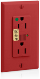 Decora Plus 15 Amp Surge Protective Duplex Receptacle Outlet, 125 Volt, Red