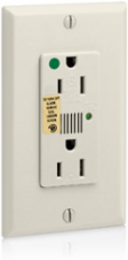 Surge Protective Duplex Receptacle Outlet, 15 Amp, 125 Volt, Heavy-Duty Hospital Grade