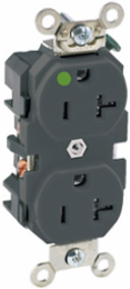 20 Amp Duplex Receptacle, Hospital Grade, Self-Grounding, Nylon Body, NEMA 5-20R