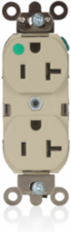 20 Amp Hospital Grade Duplex Receptacle Outlet, Illuminated, 125 Volt