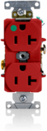 20 Amp Duplex Receptacle Outlet, Hospital Grade, Self-Grounding, NEMA 5-20R