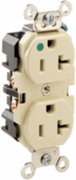 20 Amp Duplex Receptacle, Hospital Grade, Self-Grounding, 125 Volt, NEMA 5-20R