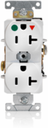 20 Amp Isolated Ground Duplex Receptacle, Hospital Grade, 125 Volt, NEMA 5-20R