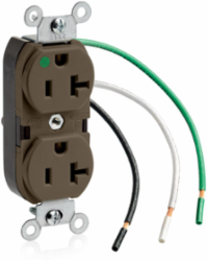 Heavy-Duty Hospital Grade Duplex Receptacle, 20 Amp, 125 Volt, NEMA 5-20R