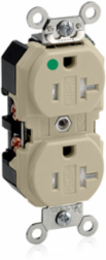20 Amp Hospital Grade Duplex Receptacle, Tamper-Resistant, Self-Grounding, 125 Volt