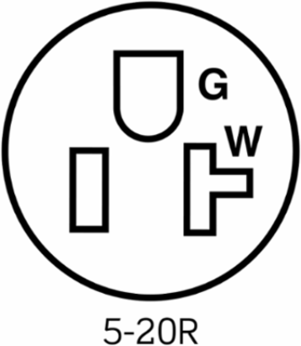 20 Amp Hospital Grade Single Receptacle Outlet, Nylon, Self-Grounding, 125 Volt