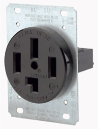 30 Amp Flush Mount Receptacle NEMA 18-30R 120/208 Volt Industrial Grade