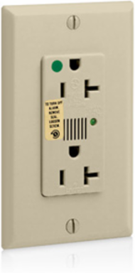 Decora Plus 20 Amp 125 Volt Surge Protective Duplex Receptacle Outlet, Ivory