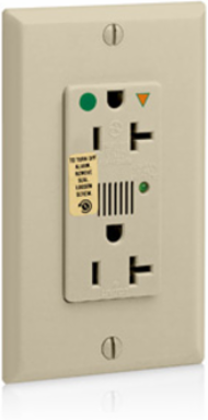 Decora Plus 20 Amp Surge Protective Duplex Receptacle, Heavy Duty Hospital Grade